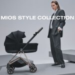 Duo mios 2026 poussette citadine avec nacelle pliable et ch�ssis rose gold sepia black