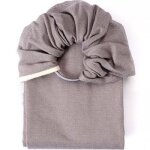 Echarpe de portage sling sans noeud tissé en coton bio gris vintage Echarpe de portage sling sans noeud tissé en coton bio gris vintage