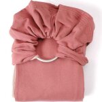 Echarpe de portage sling sans noeud tiss en coton bio terracotta