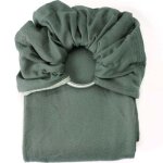 Echarpe de portage sling sans noeud tiss en coton bio vert eucalyptus