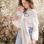 Echarpe de portage sling tis� sans n?ud lin naturel