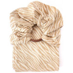 Echarpe de portage sling tiss� sans n?ud z�bre beige coton bio