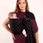 Echarpe de portage sling tiss�e sans n?ud noir