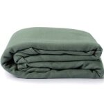 Echarpe de portage tisse en coton bio vert eucalyptus (4, 60 m)