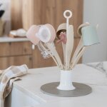 Egoutte biberons pliable flower argile