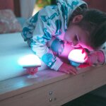 Enceinte sans fil lumineuse mega mush rouge