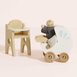 Ensemble accessoires de nurserie pour maison de poup�e en bois fsc