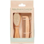 Ensemble brosse et peigne b�b� en bois