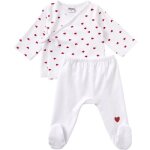 Ensemble cache - coeur + pantalon  pied mon petit coeur (1 mois)