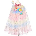 Ensemble cape sirne + diadme + baguette licorne (3 - 4 ans)