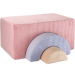 Ensemble de jeu arc - en - ciel pink mousse velours ctel