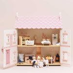 Ensemble de meubles pour maison de poup�e en bois fsc (35 pi�ces)