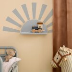 Etag�re demi - cercle star bleue