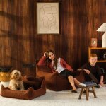 Fauteuil club teen warm hazel molletonn�