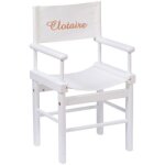 Fauteuil metteur en scne blanc personnalisable