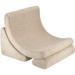 Fauteuil moon biscuit molletonn
