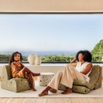 Fauteuil moon terrazzo moss