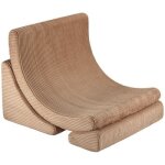 Fauteuil moon toffee velours ctel
