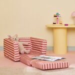 Fauteuil pliable ray� vieux rose - argile