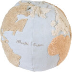 Pouf world map back - to - school (45 x 50 cm)