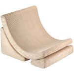 Fauteuil moon brown sugar velours c�tel�