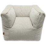 Fauteuil pouf corduroy olive green
