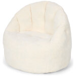 Pouf bouclette soft white