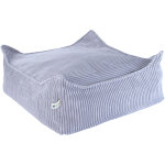 Pouf ottoman square blueberry blue velours c�tel�