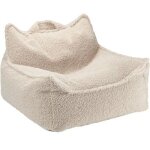 Fauteuil pouf biscuit molletonn