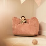 Fauteuil pouf corduroy wild rose
