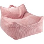 Fauteuil pouf pink mousse velours côtelé Fauteuil pouf pink mousse velours côtelé