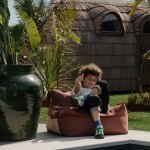 Fauteuil pouf pomegranate outdoor