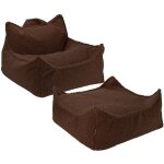 Fauteuil pouf et repose - pieds warm hazel molletonn�