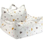 Fauteuil pouf terrazzo marble