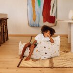 Fauteuil pouf terrazzo marble