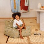 Fauteuil pouf terrazzo moss