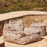 Fauteuil pouf terrazzo sand