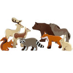 Set 8 animaux en bois for�t