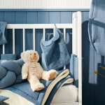 Fleur de douche enfant bambou pierre bleue