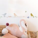 Frise adh�sive fleurs et oiseaux (5 m�tres)