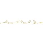 Frise murale perles et oiseaux gold (5 m)