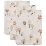 Lot de 3 gants de toilette en gaze de coton tiny park