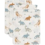 Lot de 3 gants de toilette en gaze de coton roarsome