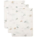 Lot de 3 gants de toilette en gaze de coton on the go