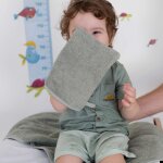 Gant de toilette en �ponge vert