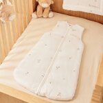 Gigoteuse blanche brod�e en gaze de coton bio (50 cm)