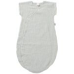 Gigoteuse d'�t� en gaze de coton ray� vert de gris (0 - 6 mois)