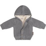 Gilet  capuche en teddy coton bio soul gris (3 mois)