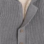 Gilet � capuche en teddy coton bio soul gris (3 mois)