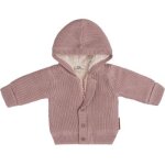 Gilet  capuche en teddy coton bio soul vieux rose (3 mois)